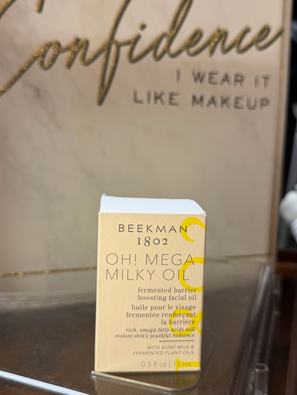 Beekman 1802 Oh! Mega Milky Oil - Cream & Yellow Accent Packaging